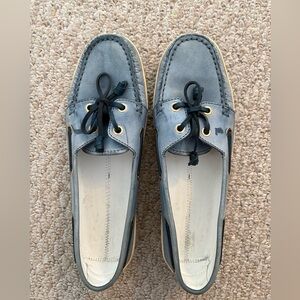 Tod's Blue Leather Boatshoes